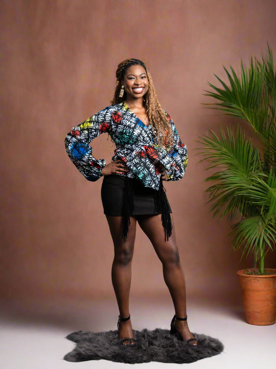 Anneka Wrap top - Reveiller Afriq