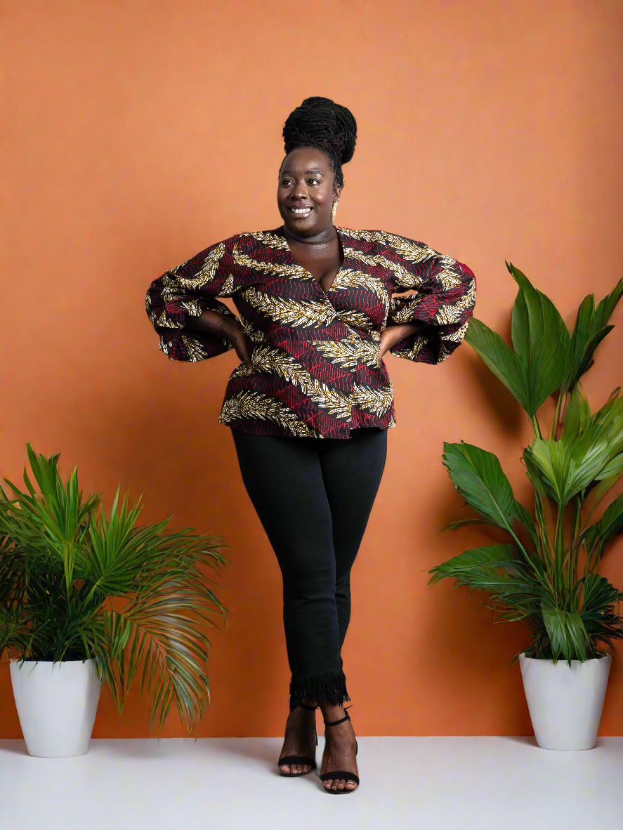 Anneka Wrap top - Reveiller Afriq