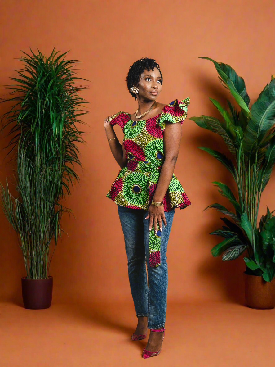 VAUNI PEPLUM TOP - Reveiller Afriq