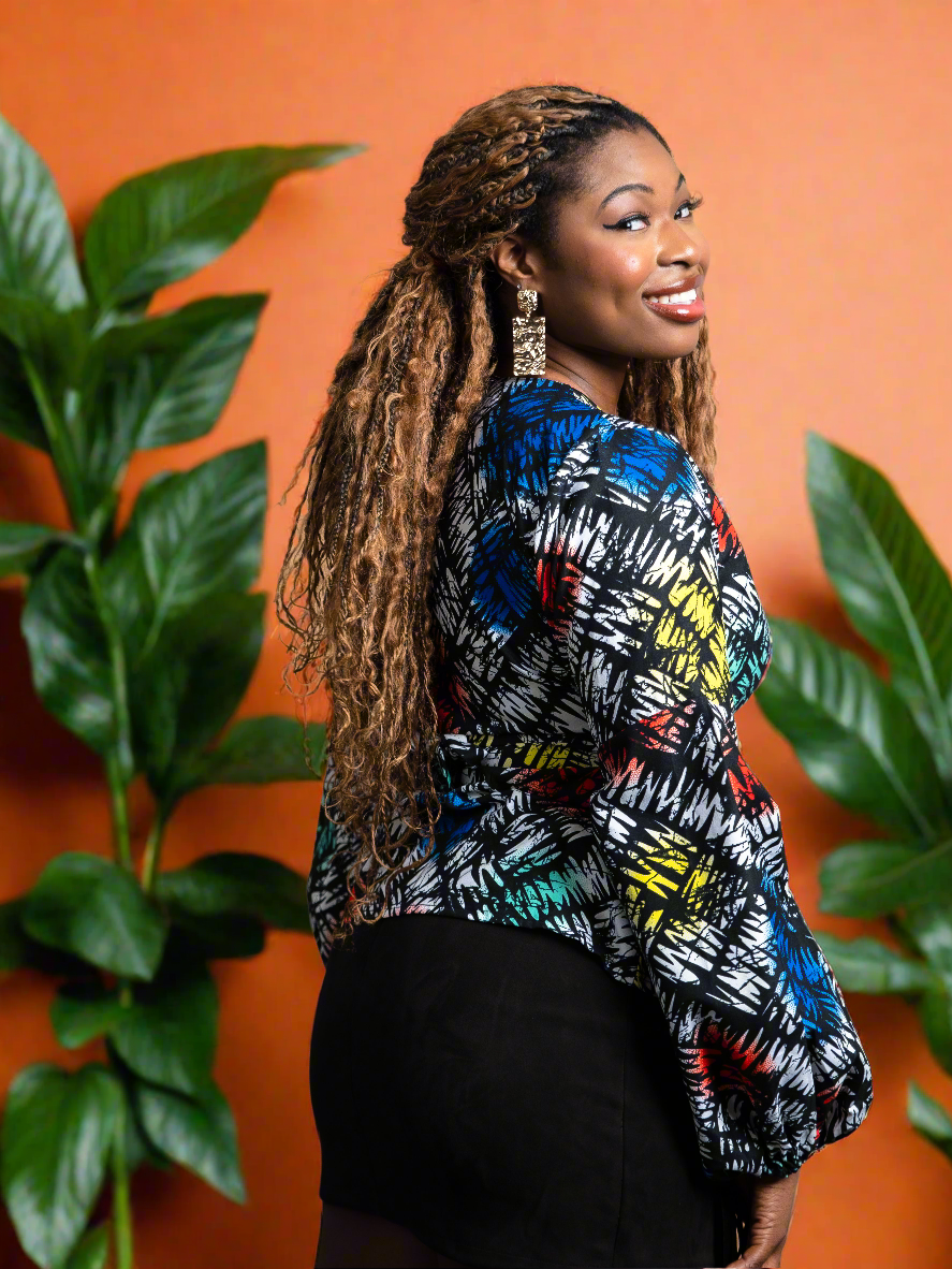 Anneka Wrap top - Reveiller Afriq