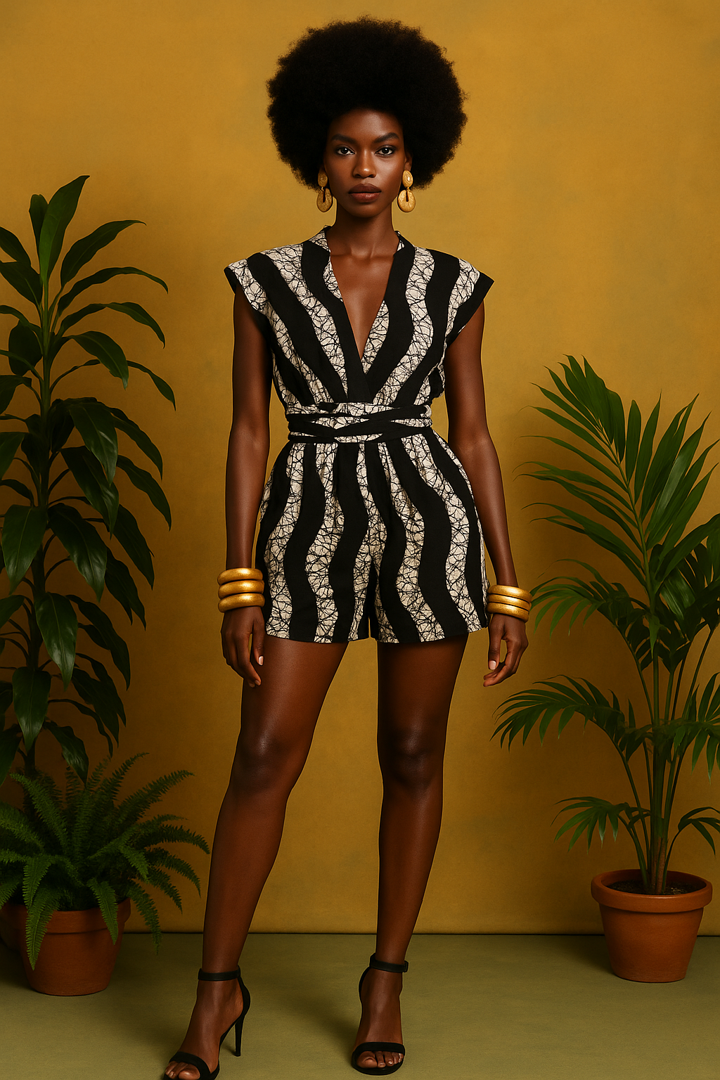 Ella Infinity romper ( black) - Reveiller Afriq