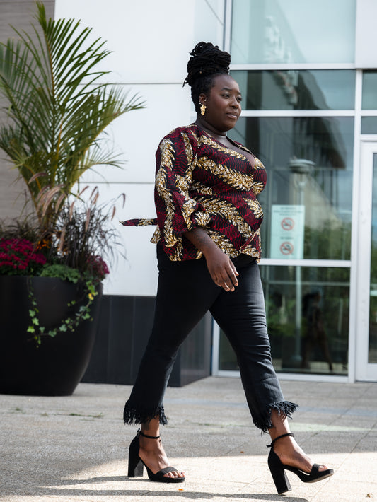 Anneka Wrap top - Reveiller Afriq
