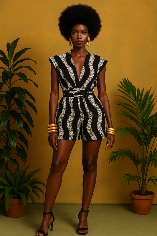 Ella Infinity romper ( black) - Reveiller Afriq