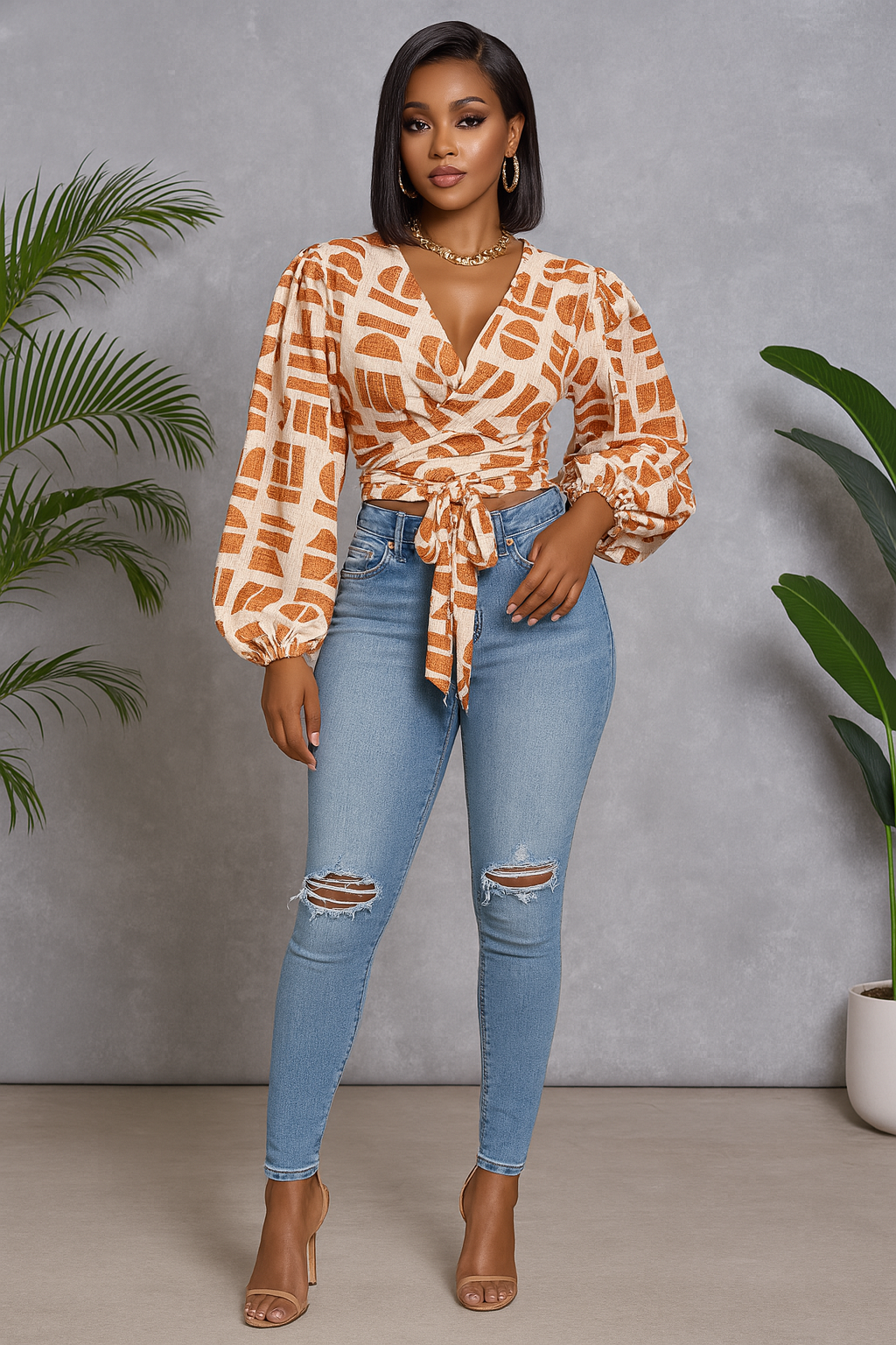 Megan wrap top - Reveiller Afriq